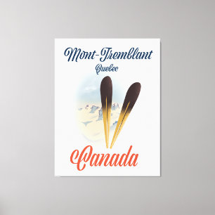Mont-Tremblant Québec Ski poster. Canvas Print