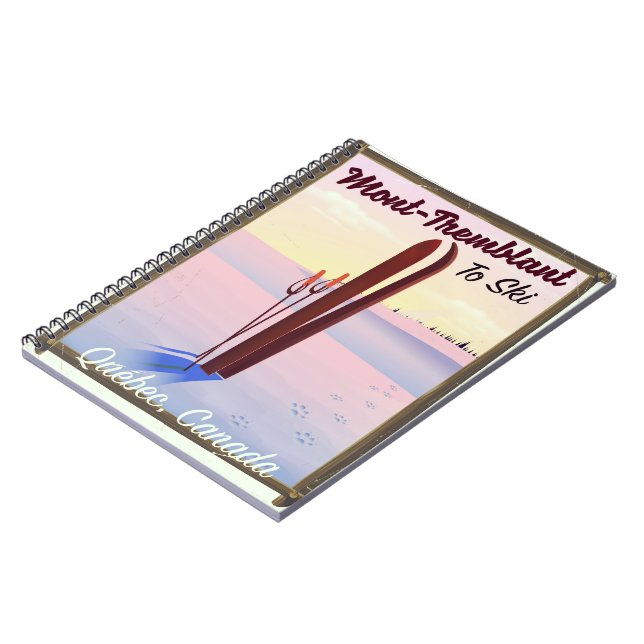 Mont-Tremblant Québec Ski poster. Notebook (Left Side)