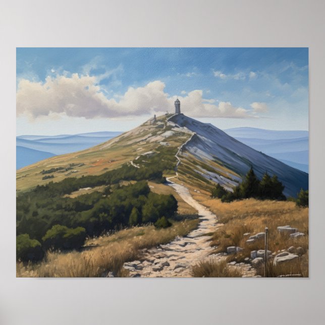 Mont Ventoux French Country Art Print Poster (Front)