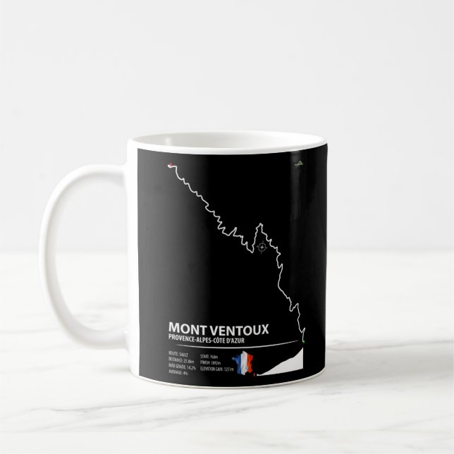 Mont Ventoux Sault Route Provence France Cycling T Coffee Mug (Left)