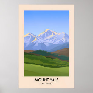 Mont Yale Colorado USA Affiche de voyage