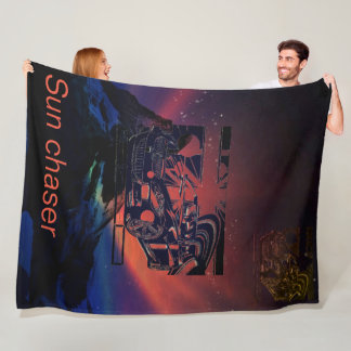 montage ink drawing - sports car the centerpiece. fleece blanket