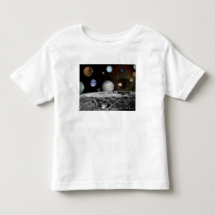 Montage of the planets and Jupiter's moons Toddler T-shirt