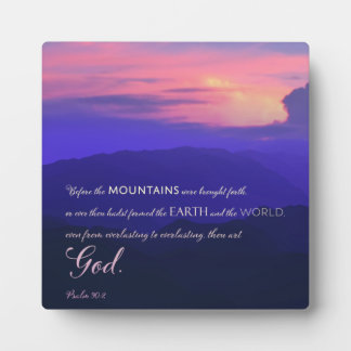 Montagne Coucher de soleil Plaque de déco avec l'E