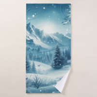 Montagne d'hiver de neige