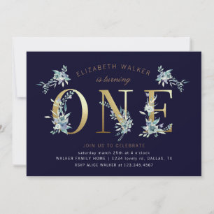 montagne été floral première invitation anniversai