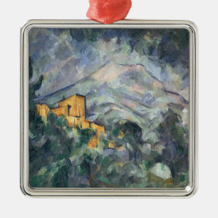 Montagne Sainte-Victoire and the Black Chateau Metal Ornament