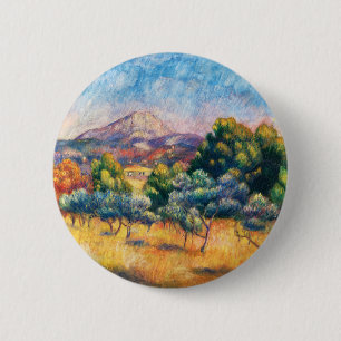 Montagne Sainte-Victoire (Paysage) Renoir 2 Inch Round Button