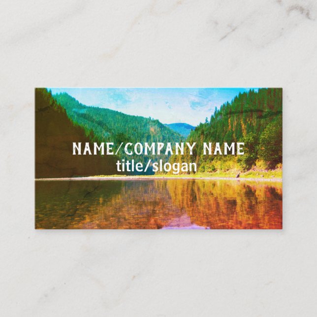 montagne style personnalisé carte de visite en dét (Devant)