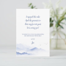 montagnes bleues carte d'anniversaire enfant genre