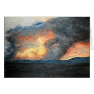 montagnes en feu (aquarelle)