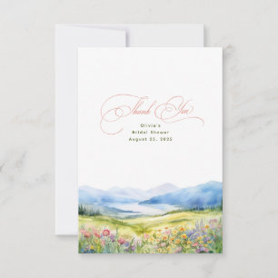 Montagnes et Merci Fleur sauvage