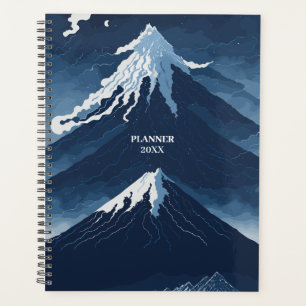 Montagnes neigeuses Planificateur de style japonai