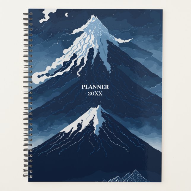 Montagnes neigeuses Planificateur de style japonai (Devant)