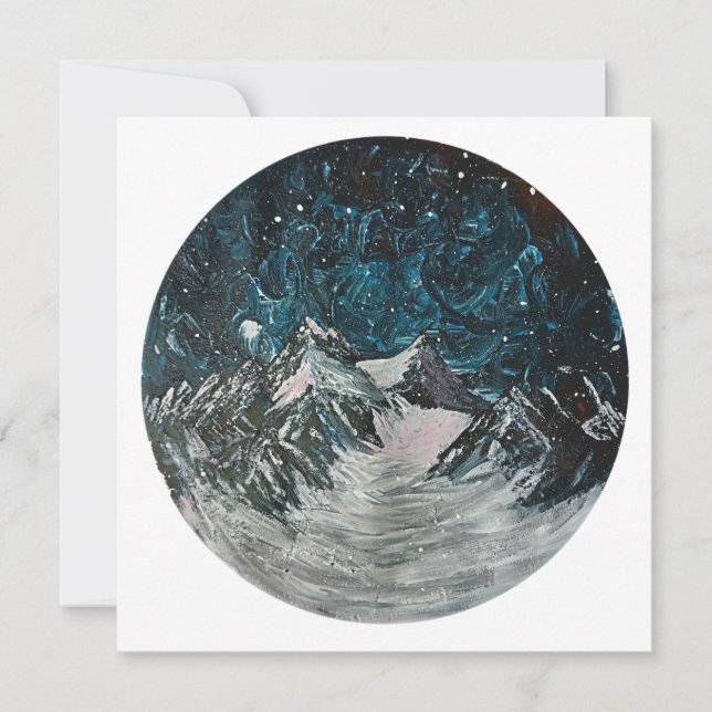 Montagnes par carte de nuit (Devant)