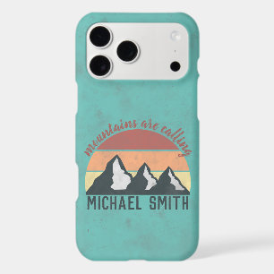 Montagnes pastel vintage appellent monogramme