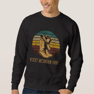 Montagnes Rocheuses Haut Art Vintage Bottes Et