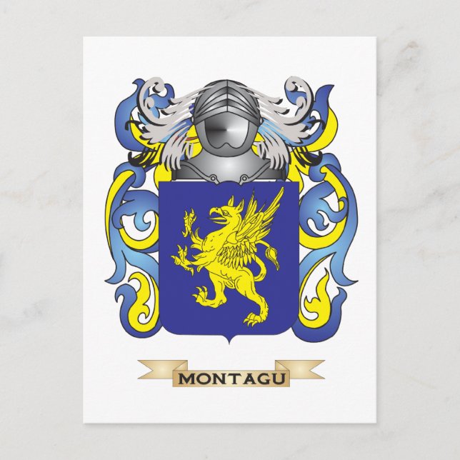 Montagu Coat of Arms (Family Crest) Postcard (Front)