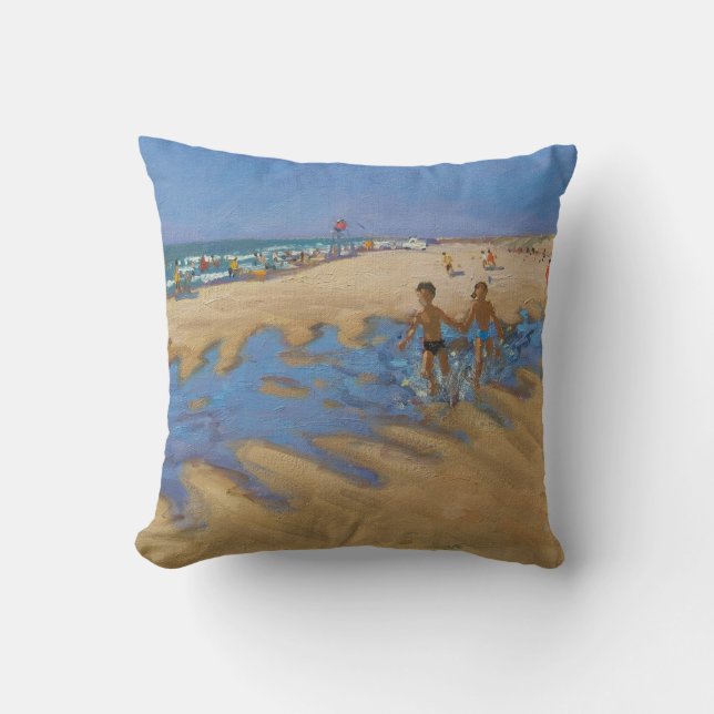 Montalivet France Throw Pillow (Front)