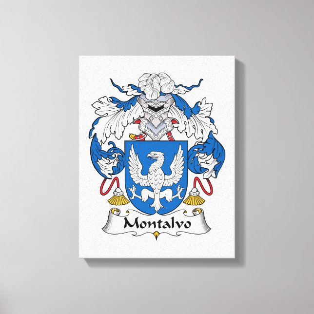 Montalvo Family Crest Canvas Print (Front)