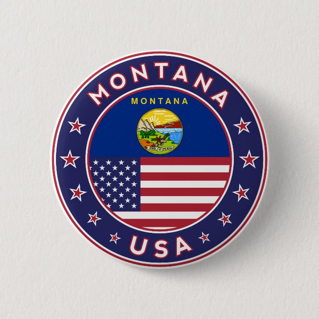 Montana 2 Inch Round Button (Front)