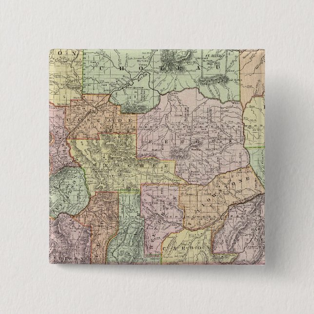 Montana 2 Inch Square Button (Front)