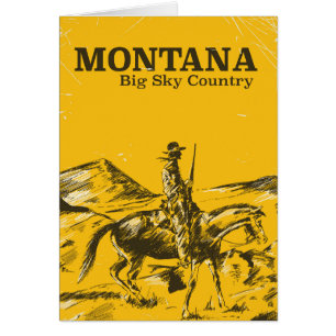 Montana Big sky Country vintage travel poster