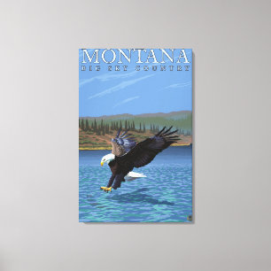 Montana -- Big Sky CountryDiving Eagle Canvas Print