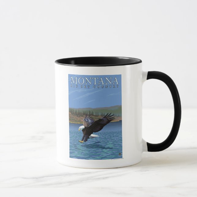 Montana -- Big Sky CountryDiving Eagle Mug (Right)