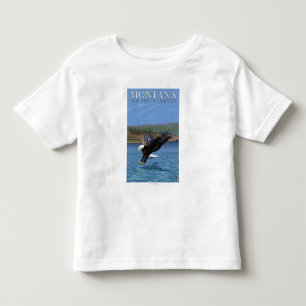 Montana -- Big Sky CountryDiving Eagle Toddler T-shirt