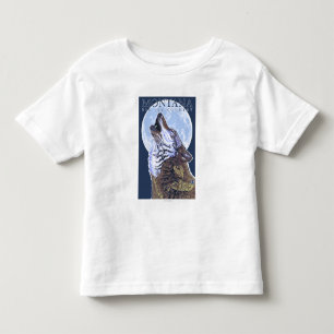 Montana -- Big Sky CountryHowling Wolf Toddler T-shirt