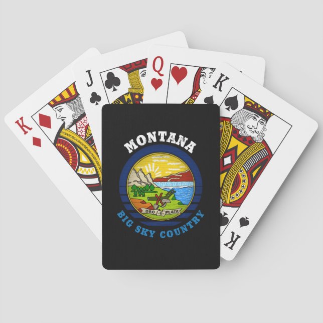 MONTANA BIG SKY STATE FLAG PLAYING CARDS (Back)