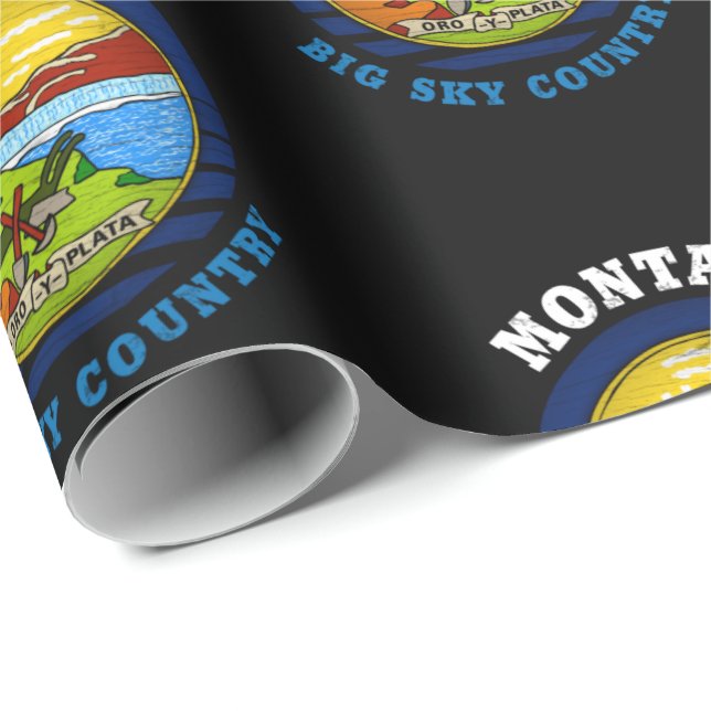 MONTANA BIG SKY STATE FLAG WRAPPING PAPER (Roll Corner)