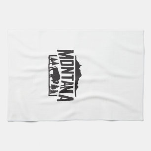 Montana bison kitchen towel