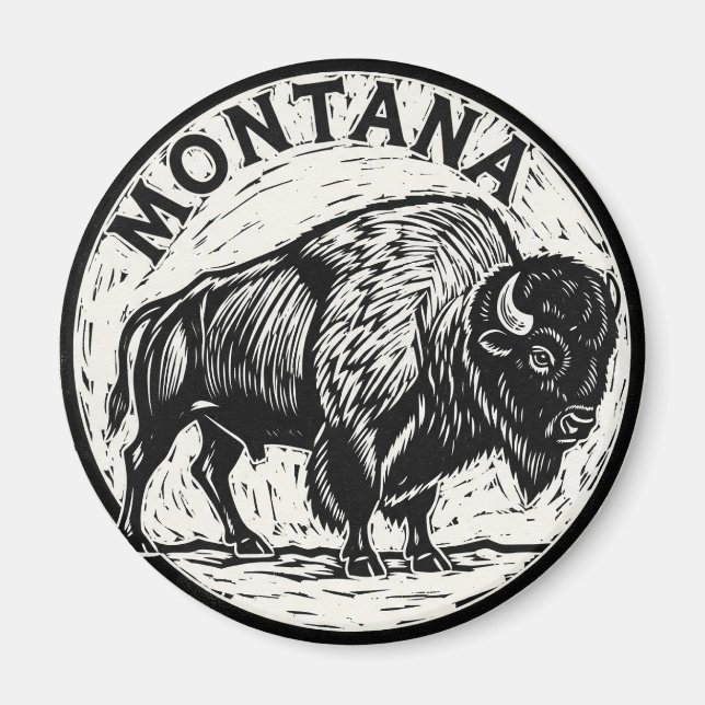 Montana Bison Magnet (Front)