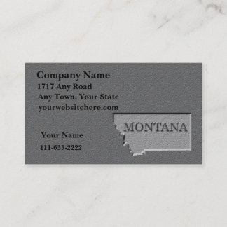Montana Business card carved stone look