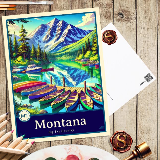 Montana | Carte postale ombragée style Anime (Créateur téléchargé)