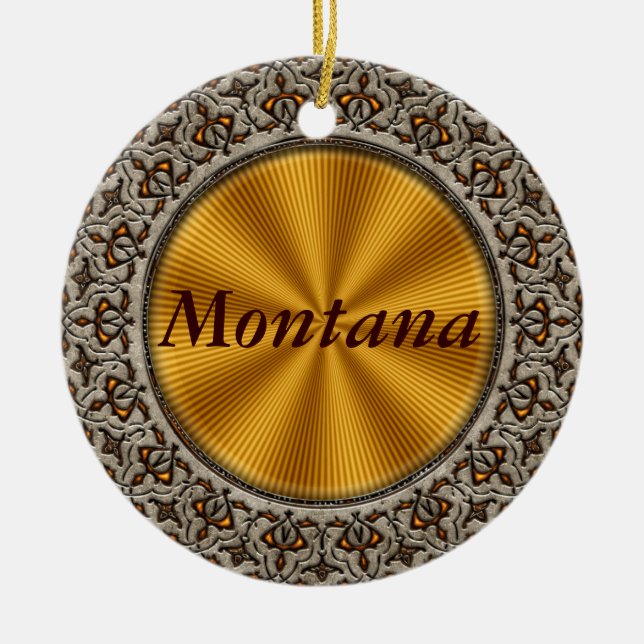 Montana Ceramic Ornament (Front)