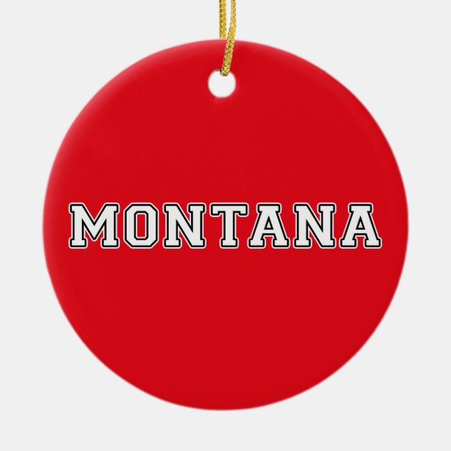 Montana Ceramic Ornament (Front)