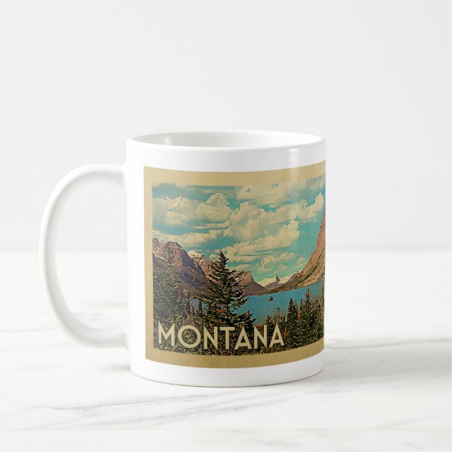 Montana Coffee Mug Glacier Park Vintage voyage (Gauche)