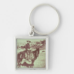 Montana Cowboy, c.1880 (b/w photo) Keychain