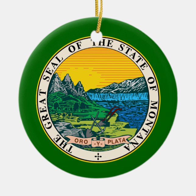 Montana Crest Christmas Ornament (Front)