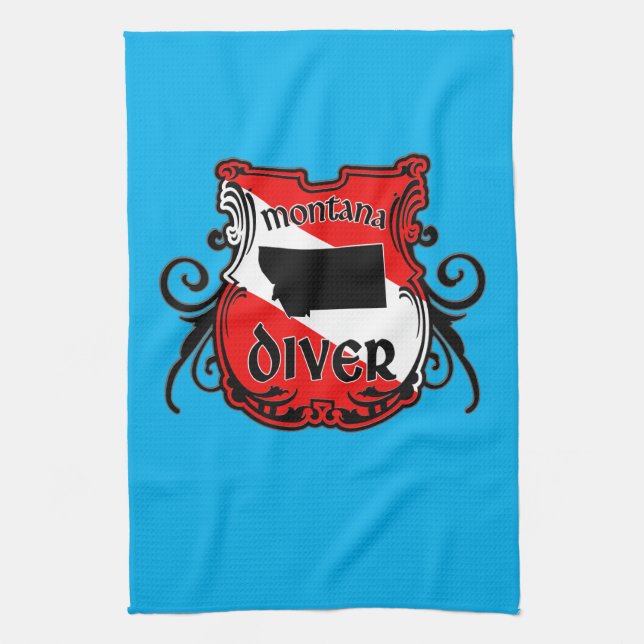 Montana Diver Kitchen Towel (Vertical)