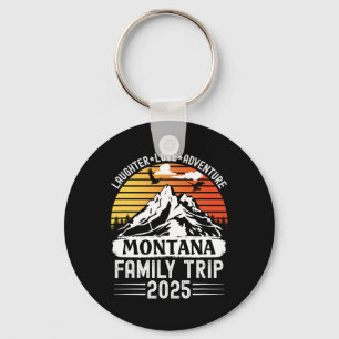 Montana Family Trip 2025 Mountain Camping Adventur Keychain