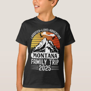 Montana Family Trip 2025 Mountain Camping Adventur T-Shirt