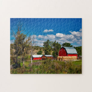 Montana Farm  Barn. Jigsaw Puzzle