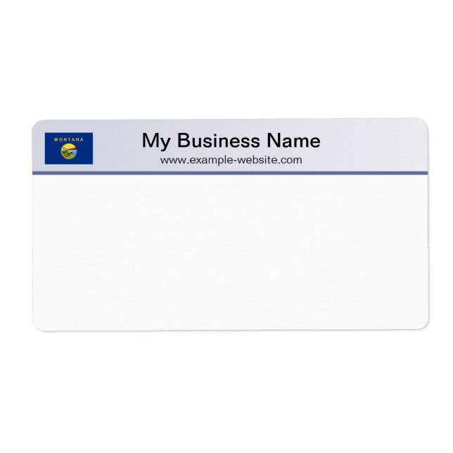 Montana Flag Header Shipping Label (Front)