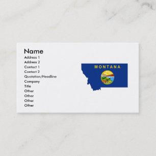 Montana Flag Map Business Card