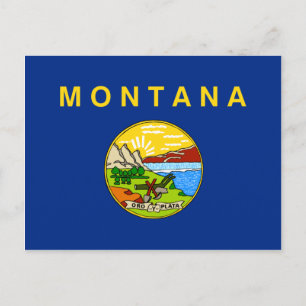 Montana Flag Postcard