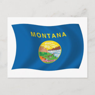 Montana Flag Postcard